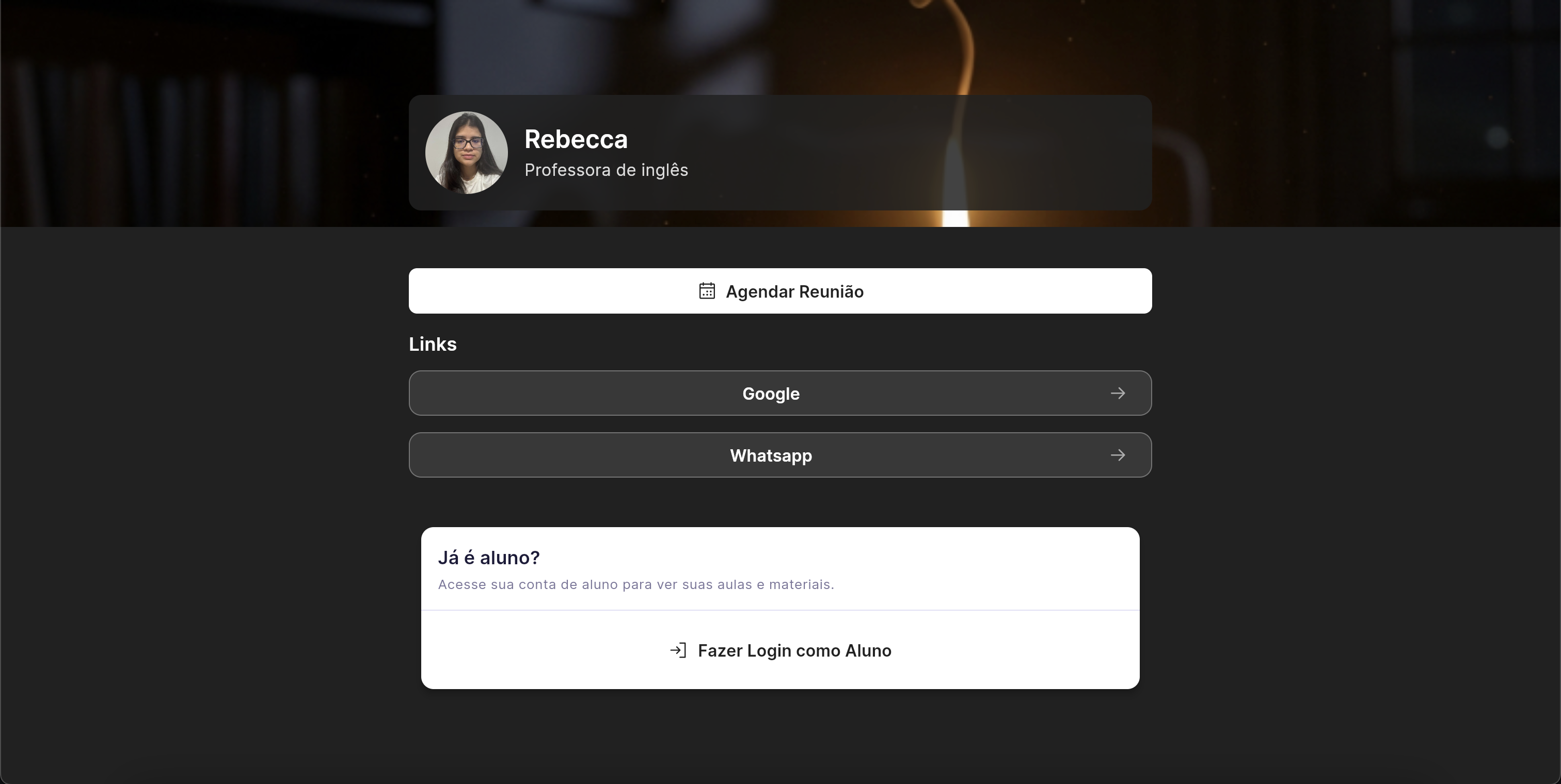 Tela similar a linktree